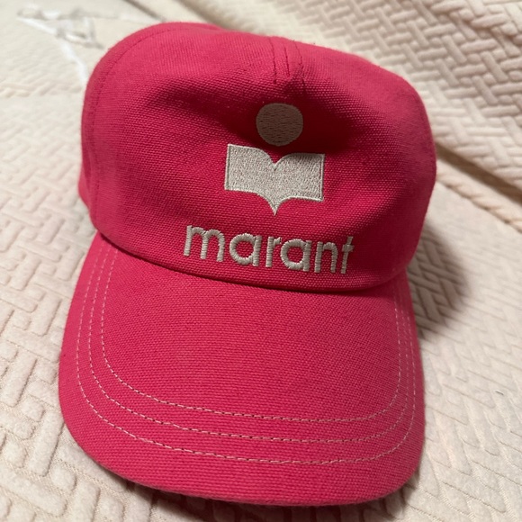 Isabel Marant Tyron Hat in Fuchsia - Picture 3 of 9